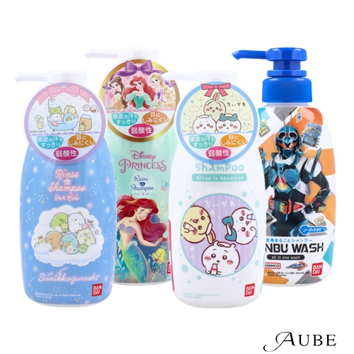 {สุ่มลาย} แชมพูเด็กปลอดภัยจากญี่ปุ่น ขนาด 300 ml ยี่ห้อ BANDI BANDAI Rinse-in Shampoo 300ml.