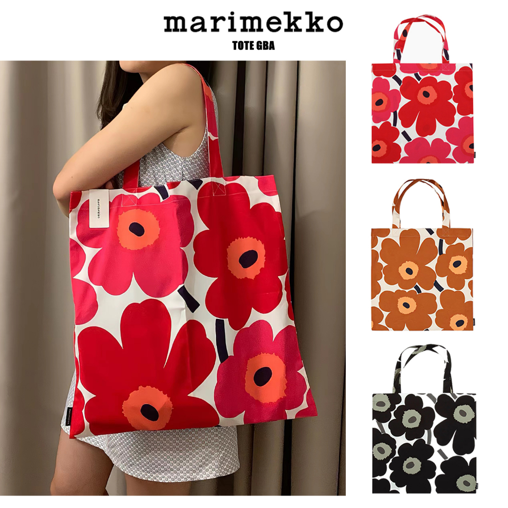 New ของแท้ 100% กระเป๋า marimekko Tote Bag / กระเป๋าผ้าใบ กระเป๋าสะพายข้าง.