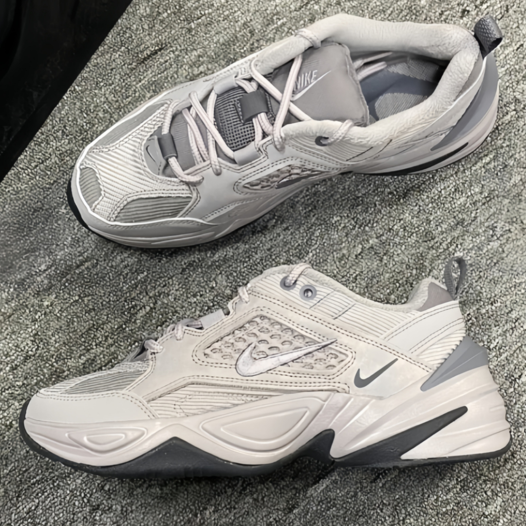 Nike M2K Tekno SP ควันสีเทา style Running shoes sneakers ของแท้ 100 %