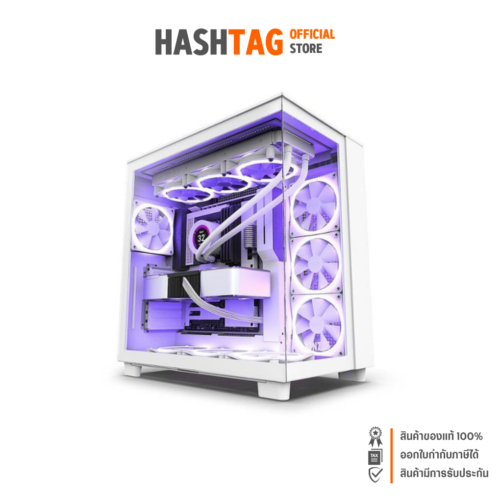 CASE (เคส)  NZXT H9 FLOW WHITE : CM-H91FW-01