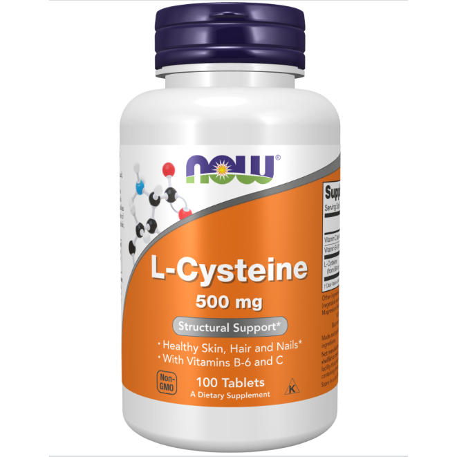 แอล-ซิสเทอีน / L-Cysteine 500 MG w/ Vitamin C & B-6 100 Tablets [0077]