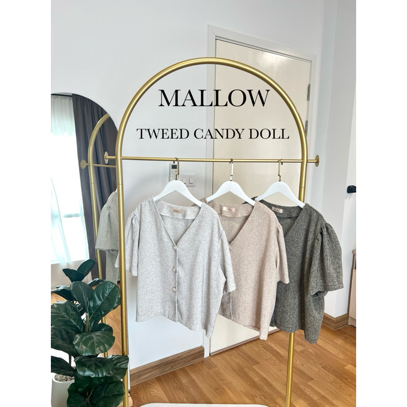Mallow Tweed Candy Doll เสื้อทวิตสาวอวบ ใส่ทำงาน ใส่เที่ยว