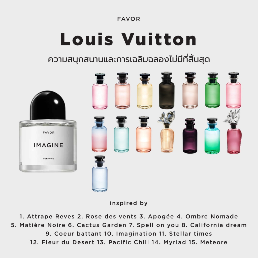 Louis Vuitton น้ำหอมแนวกลิ่น หลุยส์วิตตอง Meteore Myriad spell california coeur imagination Stellar