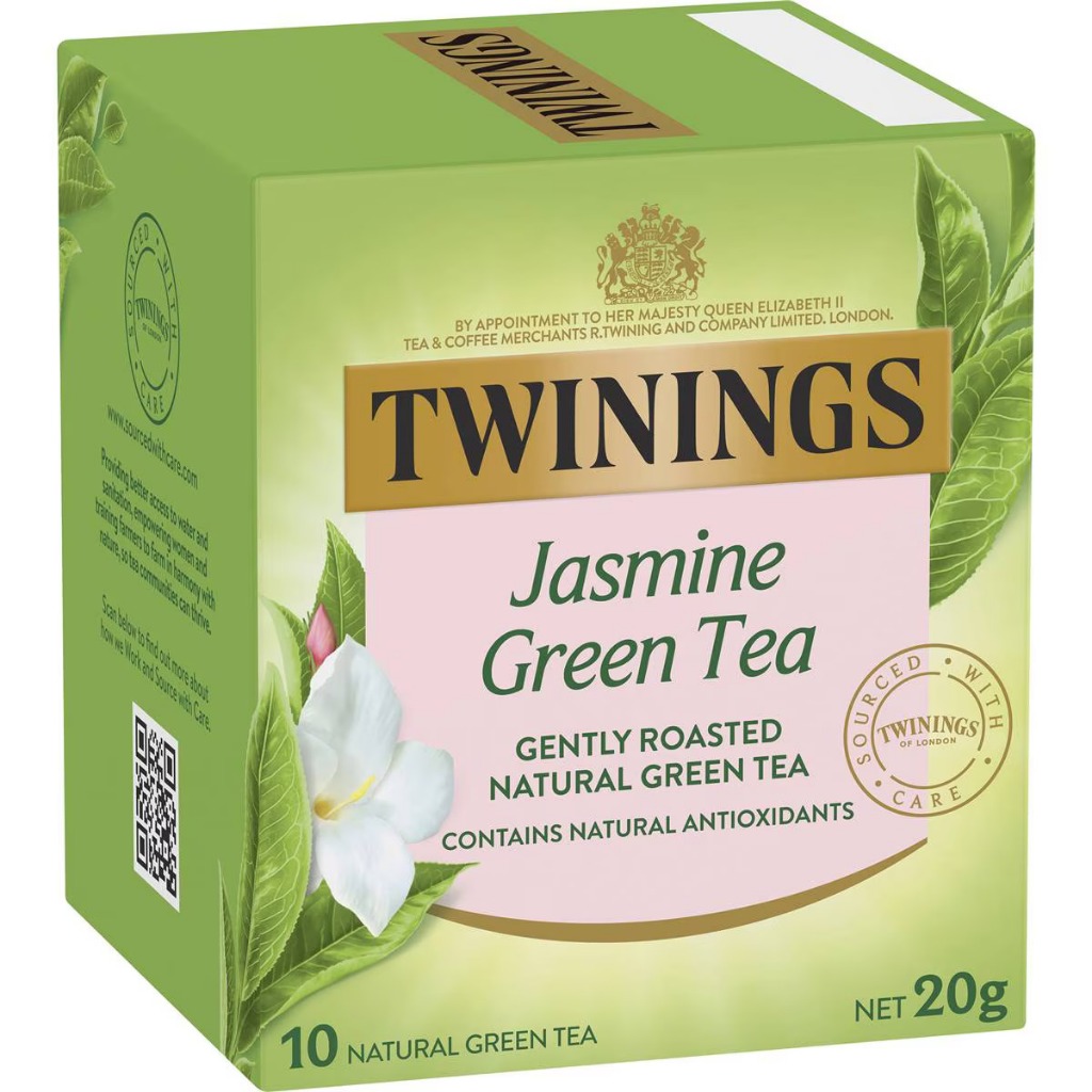 Twinings Green Tea & Jasmine Tea Bags 10 Pack ทไวนิงส์ชาเขียว มะลิ 10 ถุง