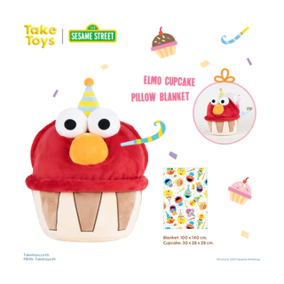 Sesame Street Cupcake Pillow-Blanket - หมอนผ้าห่มเซซามีสตรีทคอลเลคชั่นคัพเค้ก