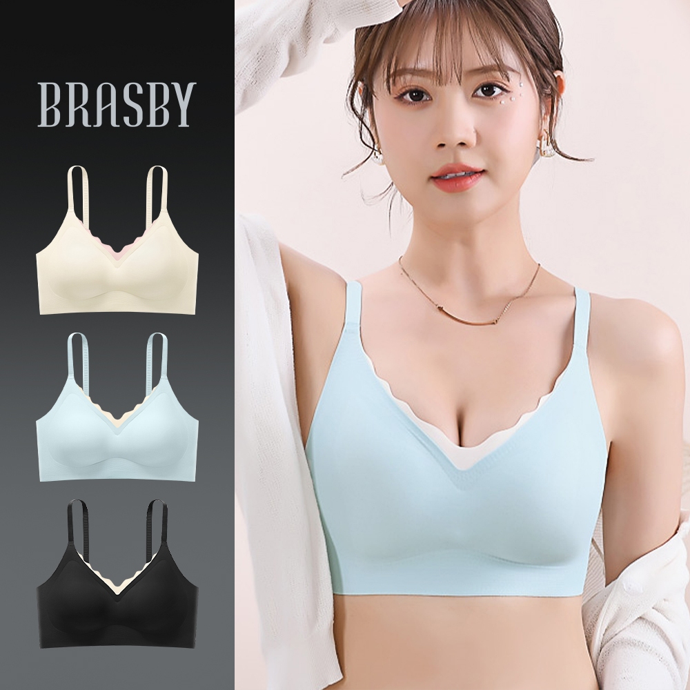 ✨Brasby✨บราไร้ขอบ BRA ไร้ตะเข็บไม่ระคายเคืองผิว เก็บเนื้อด้านข้าง กระชับ ไม่รัด ไร้โครง เนื้อผ้าใส่สบาย ไม่มีเสื้อชั้นใน