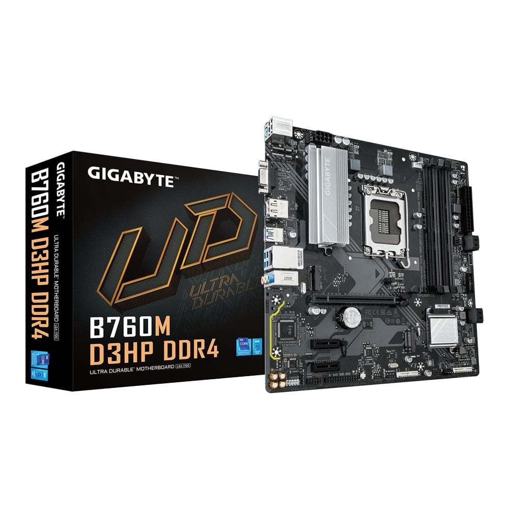 MAINBOARD (เมนบอร์ด) GIGABYTE B760M D3HP DDR4 (INTEL SOCKET 1700 DDR4 MICRO-ATX)