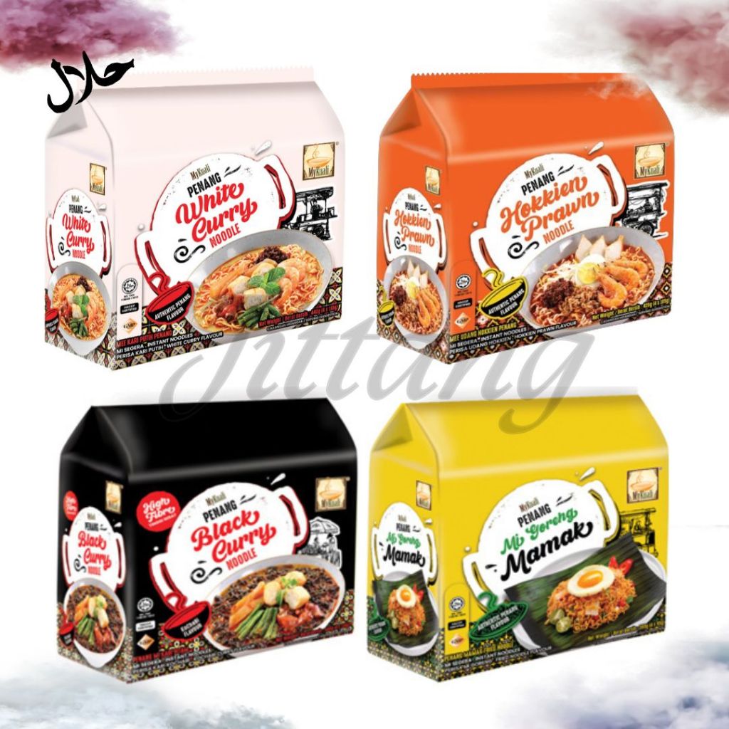 Mykuali Penang White Curry Noodle บะหมี่ต้นตำรับของมาเลเซีย มี 4 รส