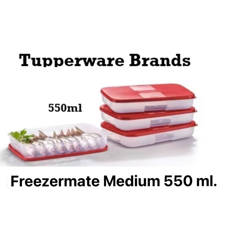 Tupperware รุ่น กล่อง Freezermate medium 550 ml. ฝาแดง