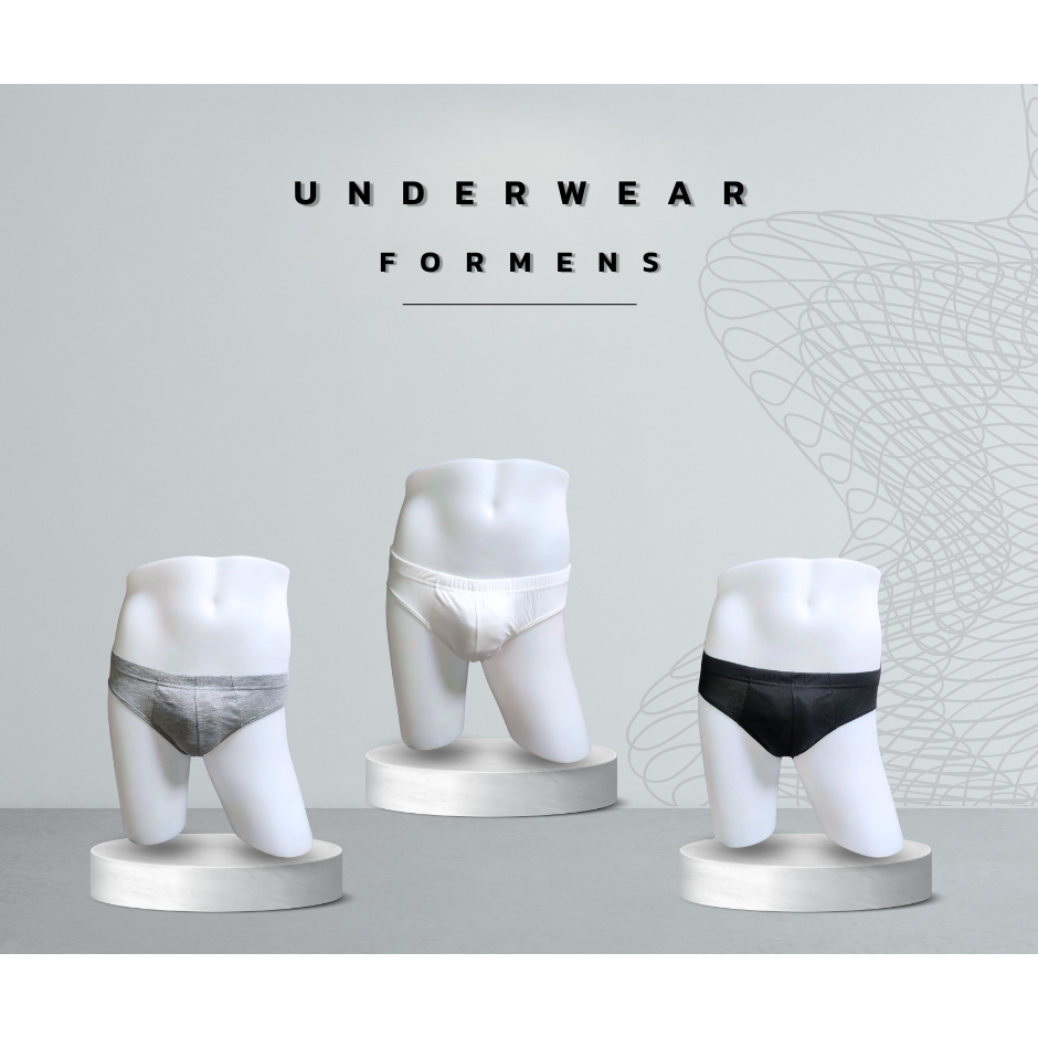 [MRK SHOP] [แพ็ค 3] กางเกงในชาย (ยางหุ้ม) รุ่น 900 / สี ขาว-เทา-ดำ