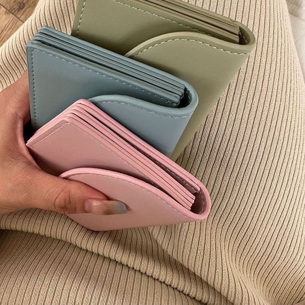 ใส่ของได้เยอะ หนัง PU (GC-315) ที่ใส่บัตร สไตล์เกาหลีสำหรับผู้หญิง