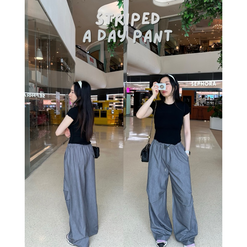 UIUI | STRIPED A DAY PANT กางเกงลายทาง