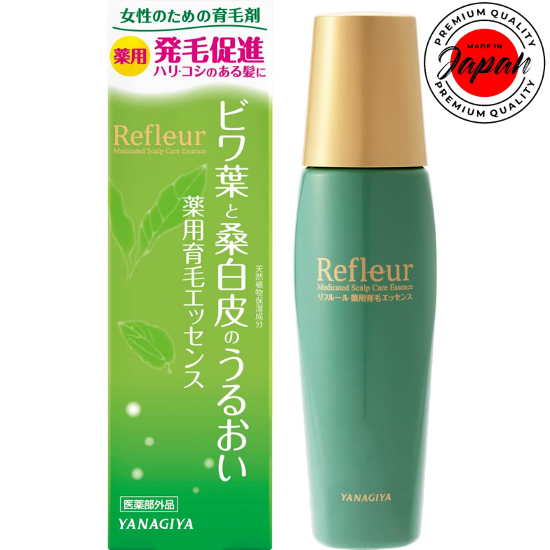 YANAGIYA Refleur Medicinal Hair Growth Essence 120ml Natural moisturizing ingredients Loquat leaf ex