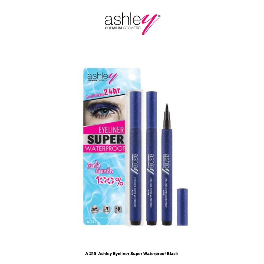 Ashley Eyeliner Super Waterproof Black อายไลเนอร์ (A-215)