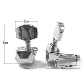 6PCS Guitar String Tuning Peg Metal Semi-Closed Button Tuner สำหรับกีตาร์ไฟฟ้า Guitar Tuning Machine Head ลูกบิดกีต้าร์