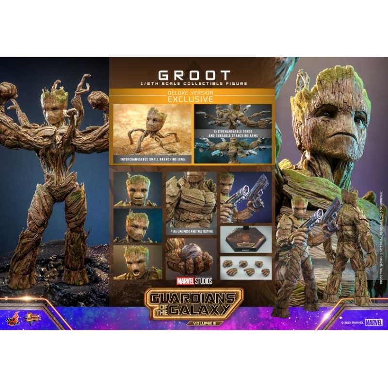 Hot Toys MMS707 Guardians of the Galaxy Vol 3 – Groot Deluxe Version