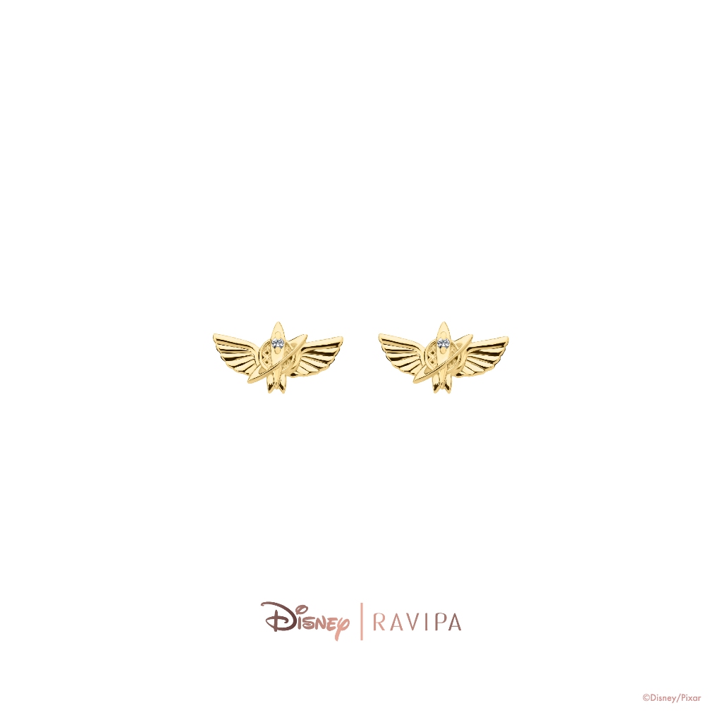 Ravipa | Gold Space Rangers Studs (CZ Diamond)