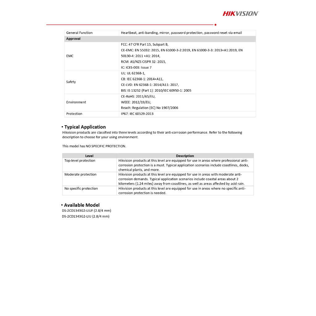 HIKVISION DS-2CD1343G2-LIU กล้องวงจรปิดระบบ IP ความละเอียด 4MP ,รองรับ POE,ไม่ใช่กล้อง WiFi,**มีประกัน 3ปี,ของแท้100%**