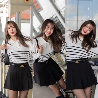 Bonny sweater ( บอนนี่ ) สเวตเตอร์ไหมพรม คอปก ผ้านุ่มมากๆค่ะ