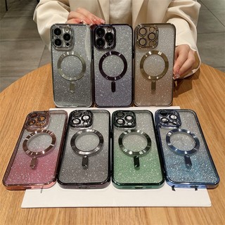 เคสแม่เหล็กกากเพชรไล่สีสุดหรูหรา Magnetic Case For iPhone 17 16 15 14 Promax Pro Plus เคสไอโฟน