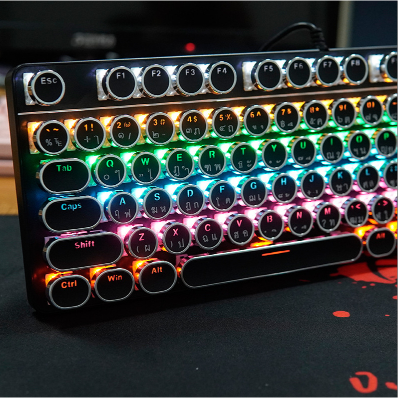 คีย์บอร์ดKeyboard Gaming Blue switch คีย์บอร์ด 104, 87 Key Mechanical Keyboard รูปที่ 5
