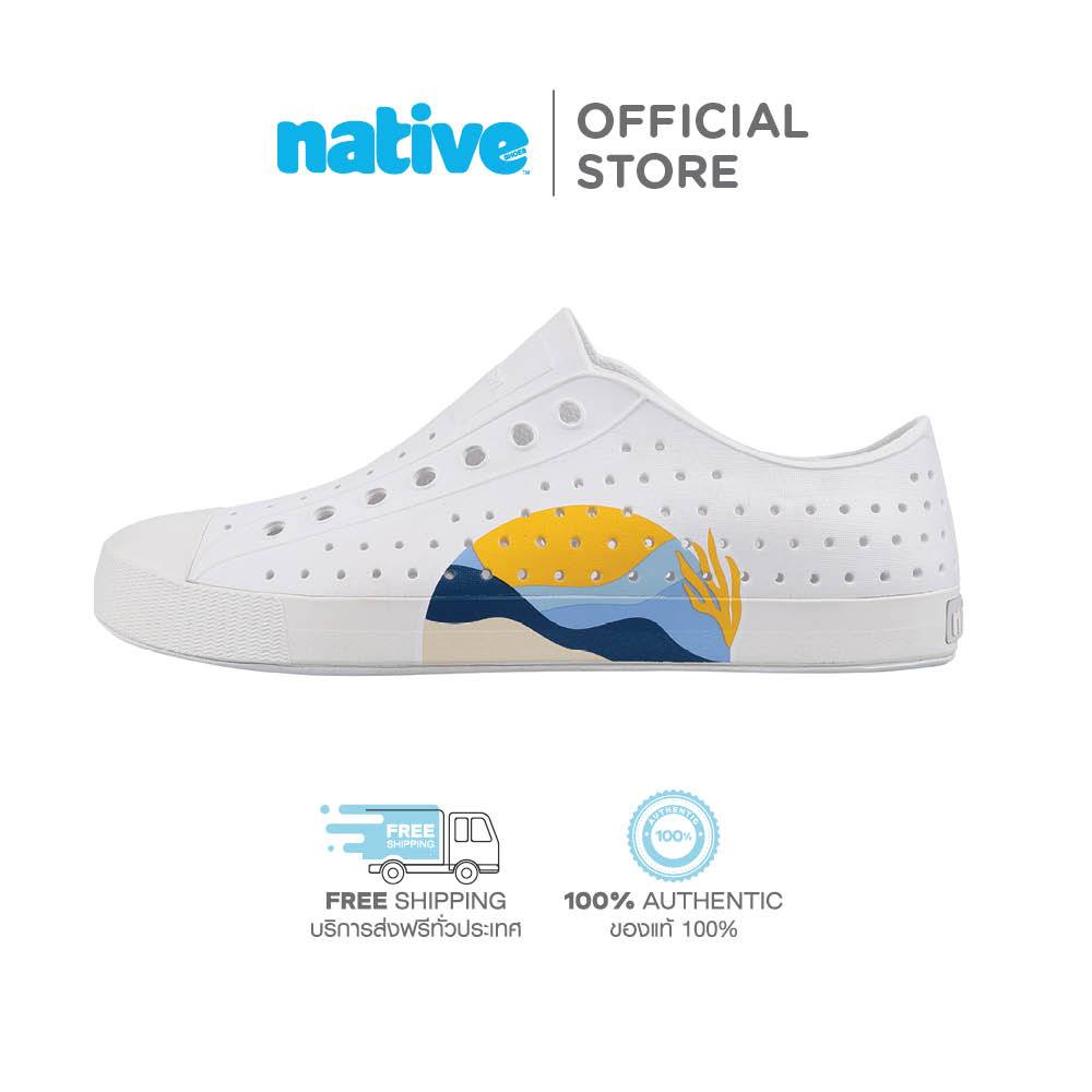 Native รองเท้ากันน้ำผู้ใหญ่ EVA รุ่น Jefferson Sugarlite Block Shell White/Shell White/Freesia Beach Block