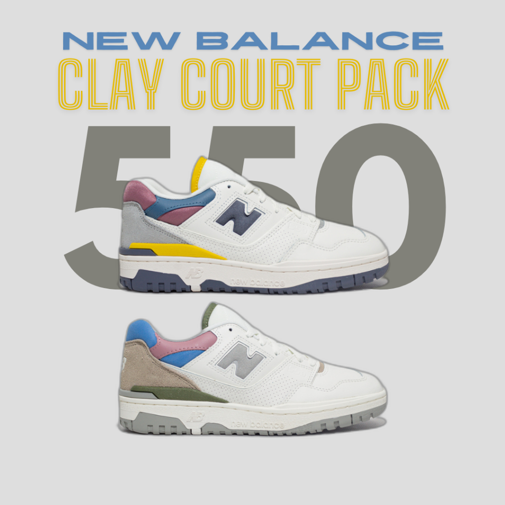 รองเท้าลำลอง NEW BALANCE 550 “Clay Court Pack” [ลิขสิทธิ์แท้ / ป้ายไทย] [รหัส BB550PGA / BB550PGB  ]