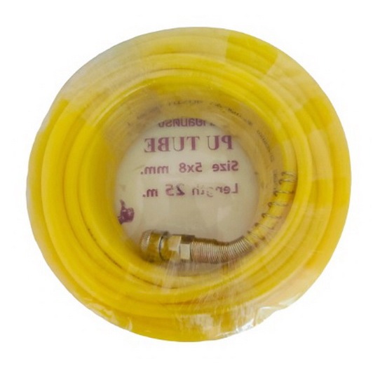 สายลมตรง 25 เมตร ขนาด 5x8 mm. แถมฟรีคอปเปอร์ 2 ด้าน HI-TOP สายลม PU ของแท้
