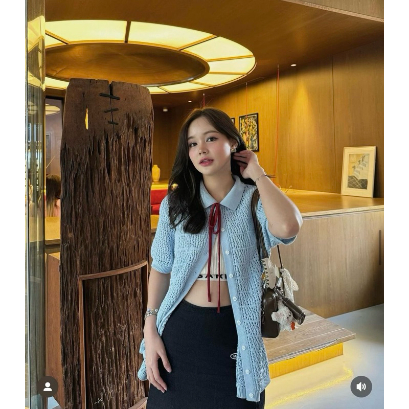 MALI CLASSIC💕Call knitting เสื้อถักคอตตอน100%
