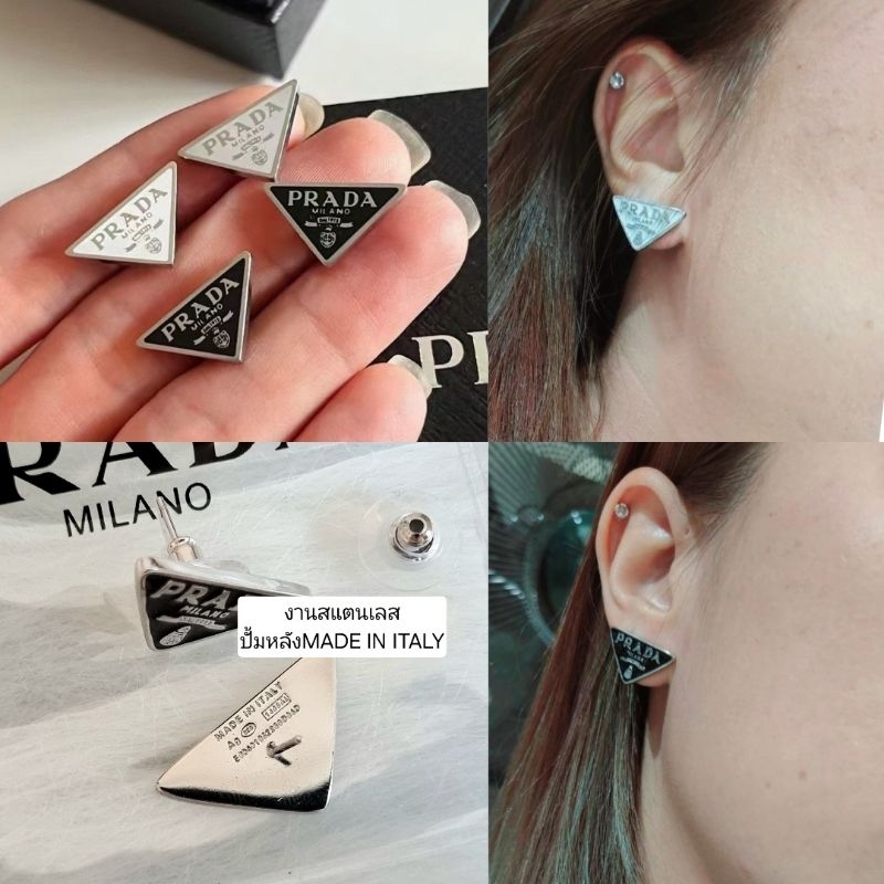 ต่างหูแฟชั่นออริ งานมีน้ำหนัก ปั้มคม สแตนเลสแท้  ไม่ลอก ไม่ดำ