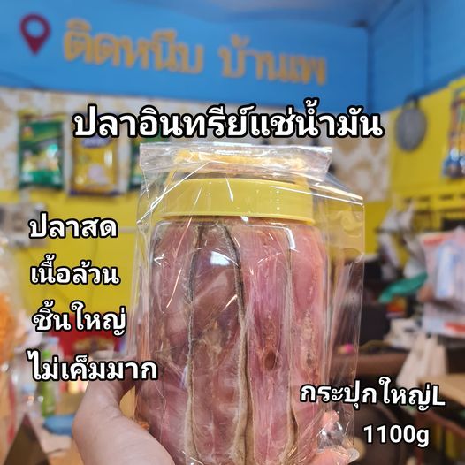 ปลาอินทรีย์แช่น้ำมันพืช ปลาอินทรีย์เค็มเนื้อล้วน เค็มพอดี ทำจากปลาอินทรีย์เกรดปลาสด อร่อย ไม่เค็มมาก