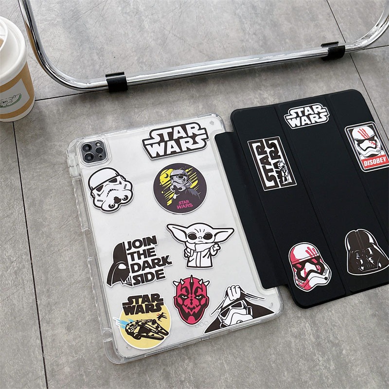 🔥ส่งจากไทย🔥starwars โปร่งใส เคส for iPad 2025 11 air7 10.2 Gen10 9 8 2024 pro เคสไอแพด Air6 5 10.9 Case พร้อมถาดใส่ปากกา