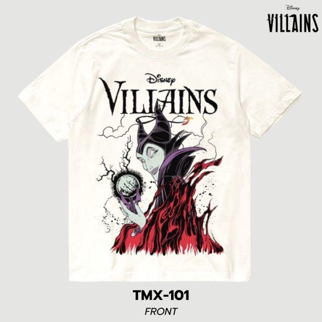 Power 7 Shop เสื้อยืดการ์ตูน ลาย " Maleficent" คอลเลคชั่น "Disney Villains" ลิขสิทธิ์แท้ DISNEY (TMX-101-สีครีม) — صورة 2