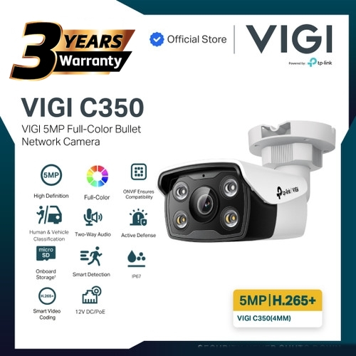 TP-Link (VIGI C350) VIGI 5MP Full-Color Bullet Network Camera