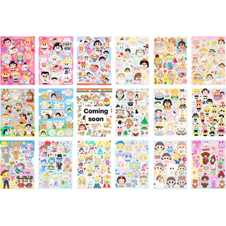 สติ๊กเกอร์ PVC ไดคัท กันน้ำ ลอกแล้วไม่ทิ้งคราบกาว สีชัด ติดทนนาน ขนาด A6 ลายการ์ตูนใหม่