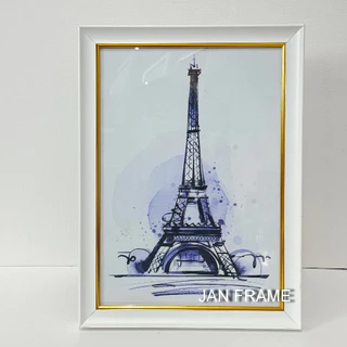 กรอบรูปใส่ใบประกาศ ตกแต่งบ้าน ขนาด A4 (21*29.7 ซม ) , 6x8 นิ้ว, 8x10 นิ้ว, 8x12 นิ้ว,10x12 นิ้ว+กระจก+ขาตั้ง+หูแวนผนัง