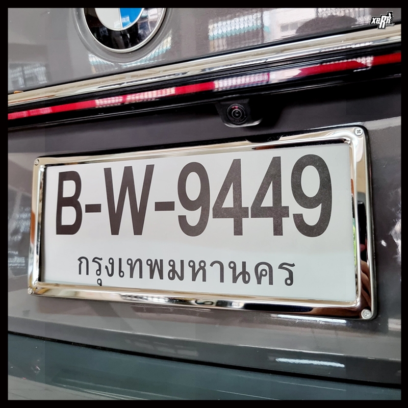 กรอบป้ายทะเบียน สแตนเลส 100% ไม่เป็นสนิม 1 ชุด 2 ชิ้น หน้า-หลัง รูปที่ 7