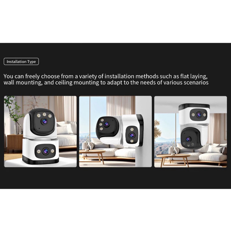 Gateway Vstarcam CS995DR (เลนส์คู่) ใหม่2024 กล้องวงจรปิดไร้สาย ความชัด 3MP(1296P) indoor มีAI+ คนตรวจจับสัญญาณเตือน