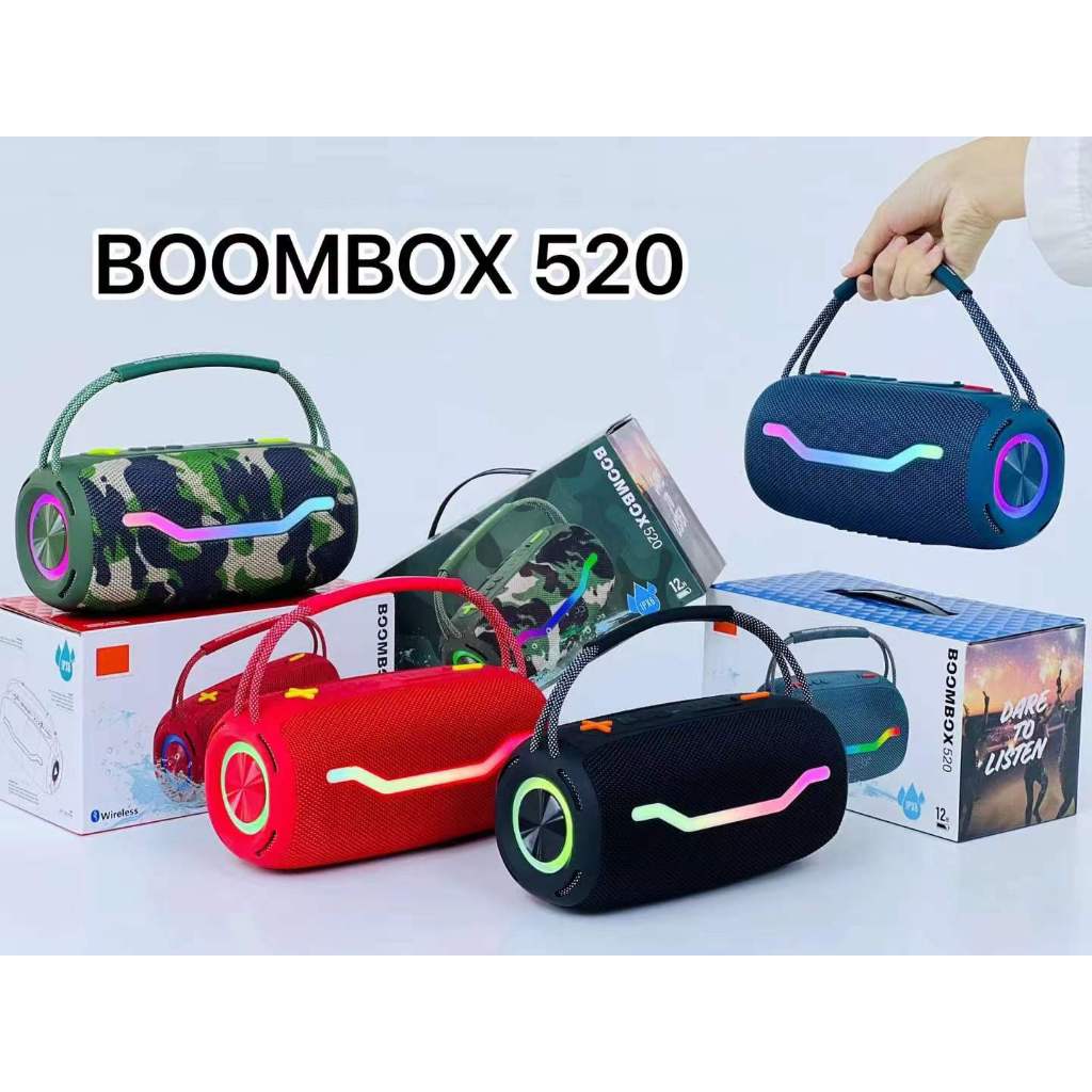 ลำโพงบลูทูธ ลำโพงบลูทูธเบสหนัก รุ่นใหม่ boombox520 คุณภาพเสียงดี เบสทรงพลัง มีมิติ ของแท้ 100% ราคา ถูกที่สุด ดีลบีเคเค แกลเลอรีภาพที่ 2