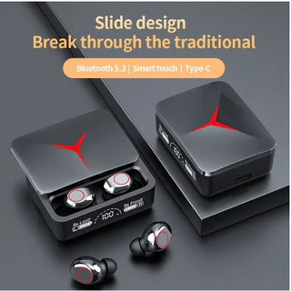 M90 TWS หูฟังบลูทูธไร้สาย สเตอริโอ ความล่าช้าต่ํา พร้อมเคสชาร์จ จอแสดงผลดิจิทัล 5.3 คุยแบบคู่ สําหรับเล่นเกม Earphone