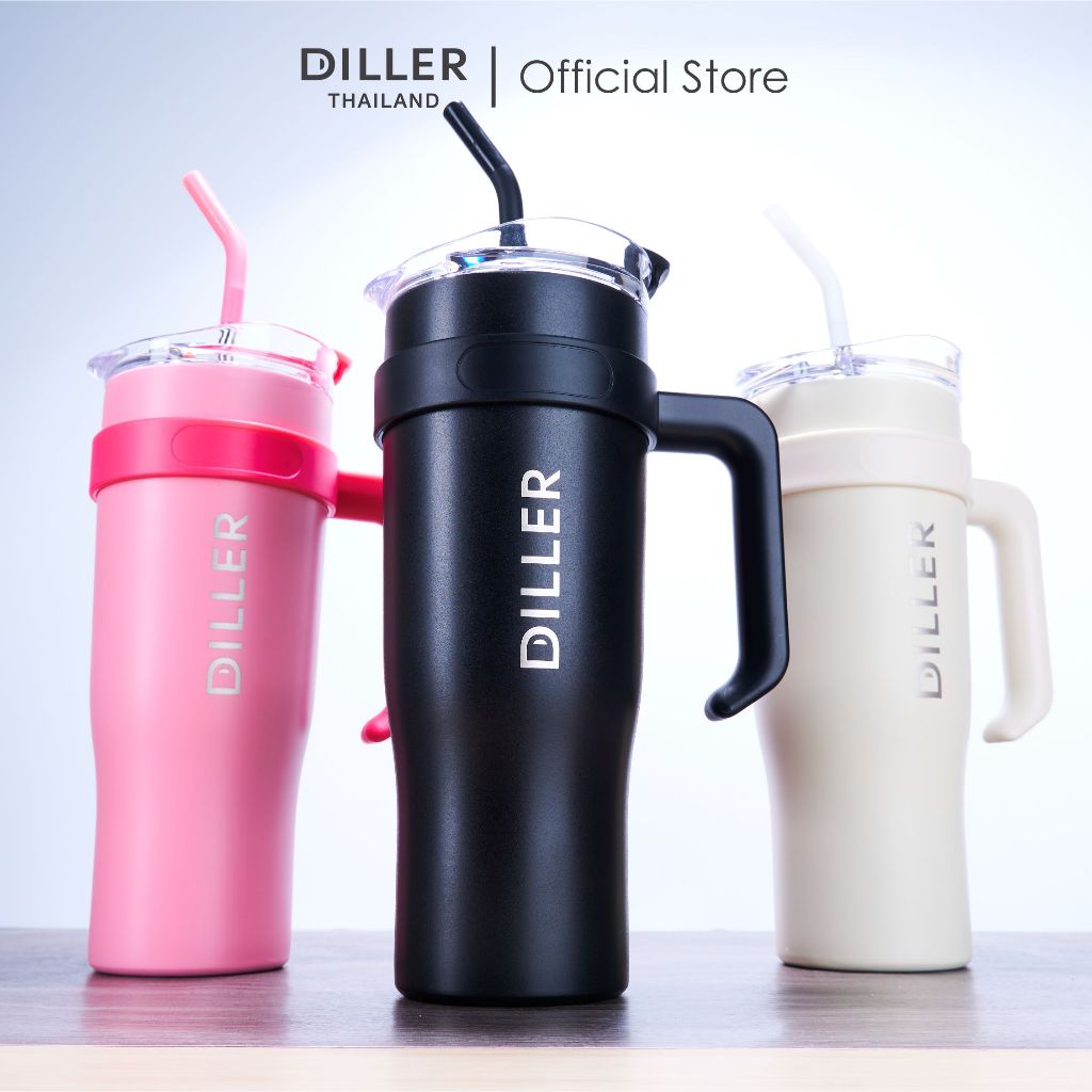 [ส่งจากไทย] Diller Thermo Tumbler 1200ml MLH9122 แก้วเก็บความเย็น/ร้อน สแตนเลส 2 ชั้นพร้อมฉนวนสูญญากาศเก็บเย็น 24 ชม ราคา ถูกที่สุด ดีลบีเคเค แกลเลอรีภาพที่ 6