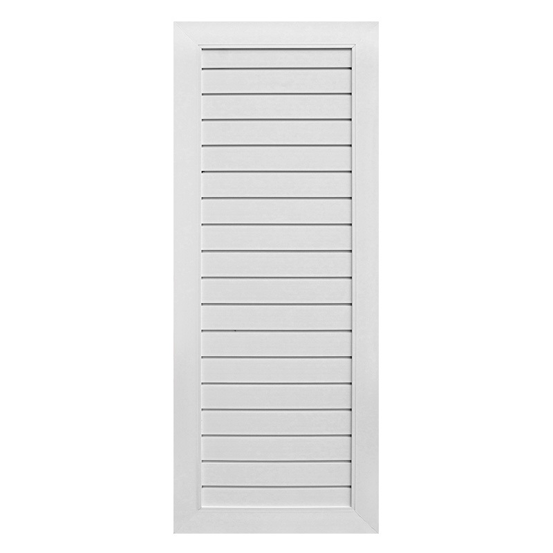 ประตู UPVC ภายนอก บานเกล็ด ECO-DOOR TLW 80x200CM ขาว (เจาะ)