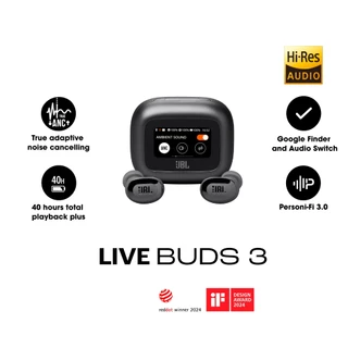 JBL LIVE BUDS 3 หูฟัง Smart Case สามารถควบคุมหูฟังได้ผ่าน หน้าจอสัมผัสบนเคส หูฟังใช้งานได้สูงสุด 40 ชม.