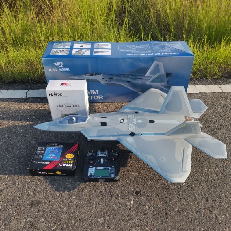 X-FLY​ F22 RAPTOR​ TWIN 40MM 4S LIPO EDF 40MM ชุดพร้อมบิน RTF