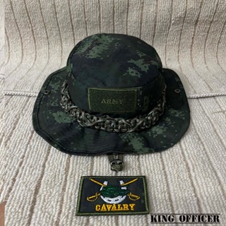 หมวกปีกสั้น หมวกปีกเล็ก ลายพรางทหารบก ถักเชือก พาราคอร์ด ติด…