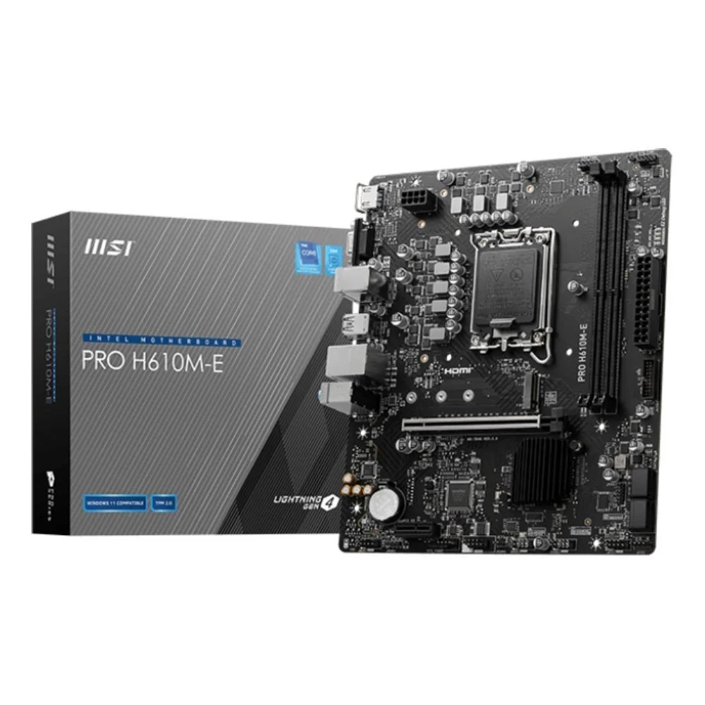 MSI PRO H610M-S DDR4 / DDR 5 M.2 Supports 12th 13th Gen Intel® Core™