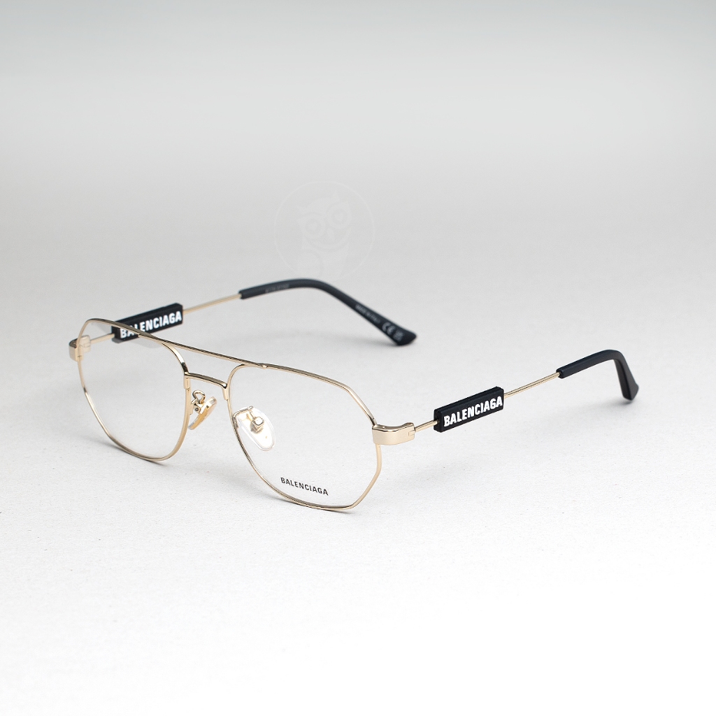 กรอบแว่นตา BALENCIAGA รุ่น BB0117O 003 SIZE 57 MM. (GOLD-GOLD-TRANSPARENT)