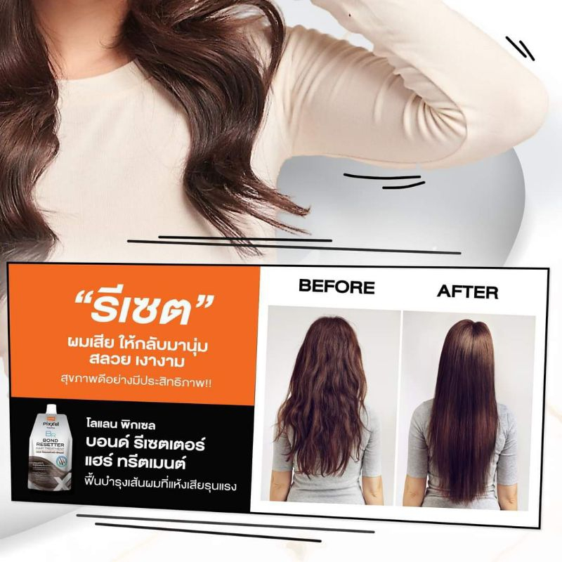 โลแลน พิกเซล บอนด์ รีเซตเตอร์ แฮร์ ทรีทเม้นท์ (เชื่อมแกน) 500ก. Lolane Pixxel Bond Resetter Hair Treatment Keratin 500g. - รูปที่ 4