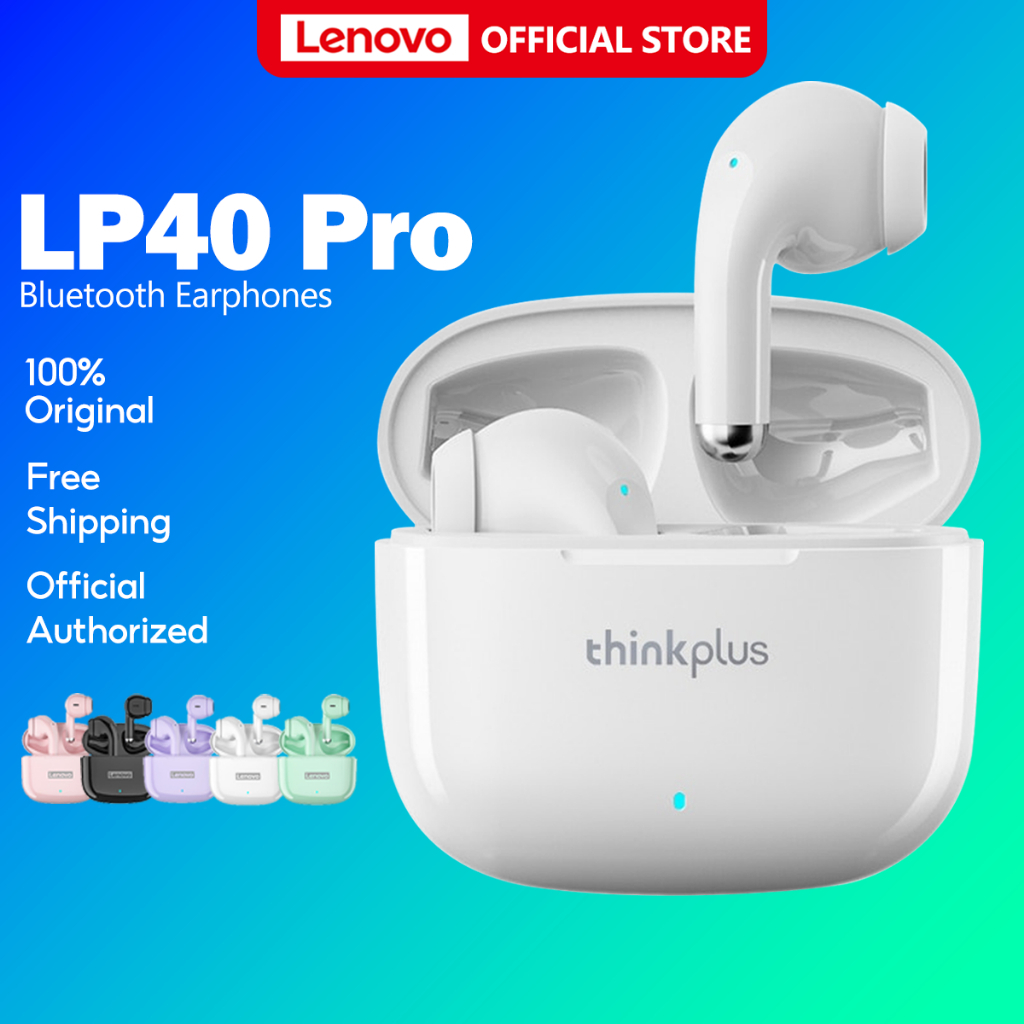 Lenovo LP40 Pro หูฟังบลูทูธไร้สาย TWS พร้อมไมโครโฟน บลูทูธ 5.1 สําหรับ IOS Android