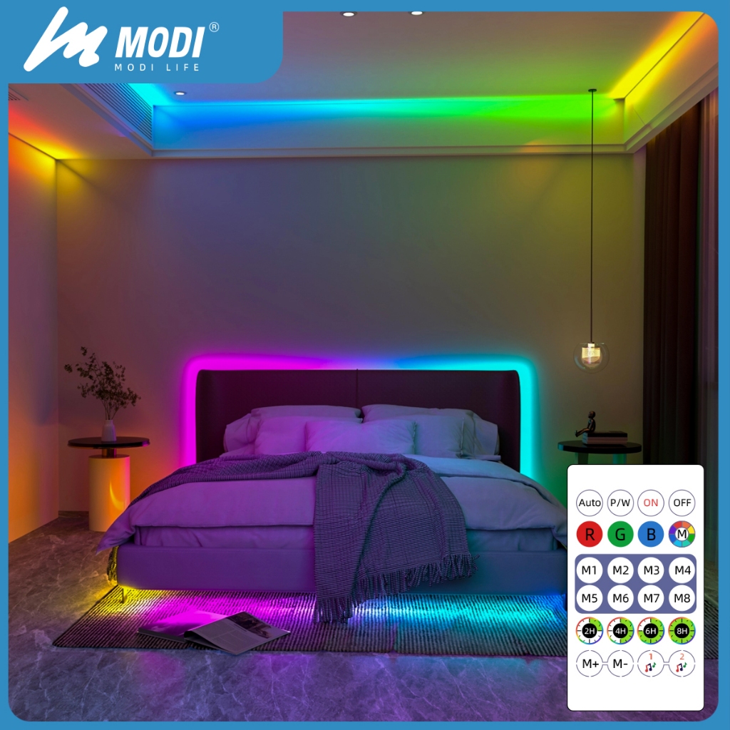 MODI ไฟเส้นกระพริบ หลากสีRGB ยาว5เมตร USB เหมาะสำหรับใช้ภายในอาคาร